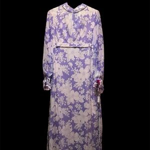 Vintage - Deadstock Purple Floral Maxi